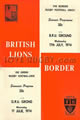 Border v British Lions 1974 rugby  Programmes